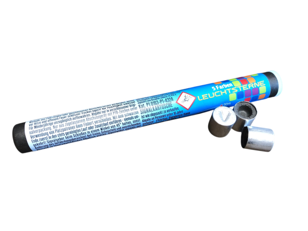 Zink Signal-Sterne 5 Farben Kal.15mm